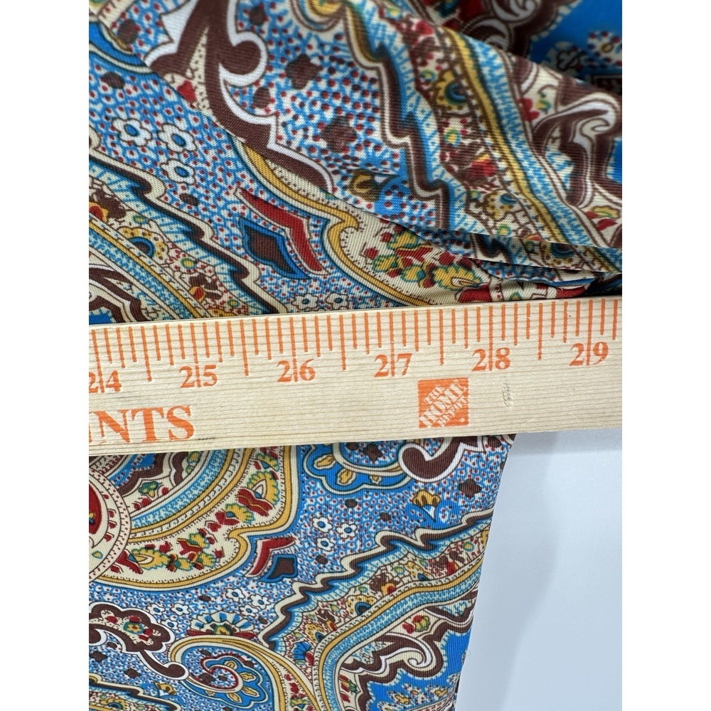 NorthStyle 3X Paisley Tunic Top Boho Flowy Pleated Hem Blue Stretch RR35 - Picture 8 of 11